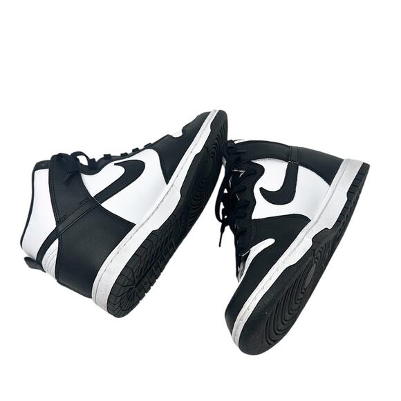 Nike Dunk Sneakers Black and White High Top Shoes Size 9.5 - Picture 8 of 9